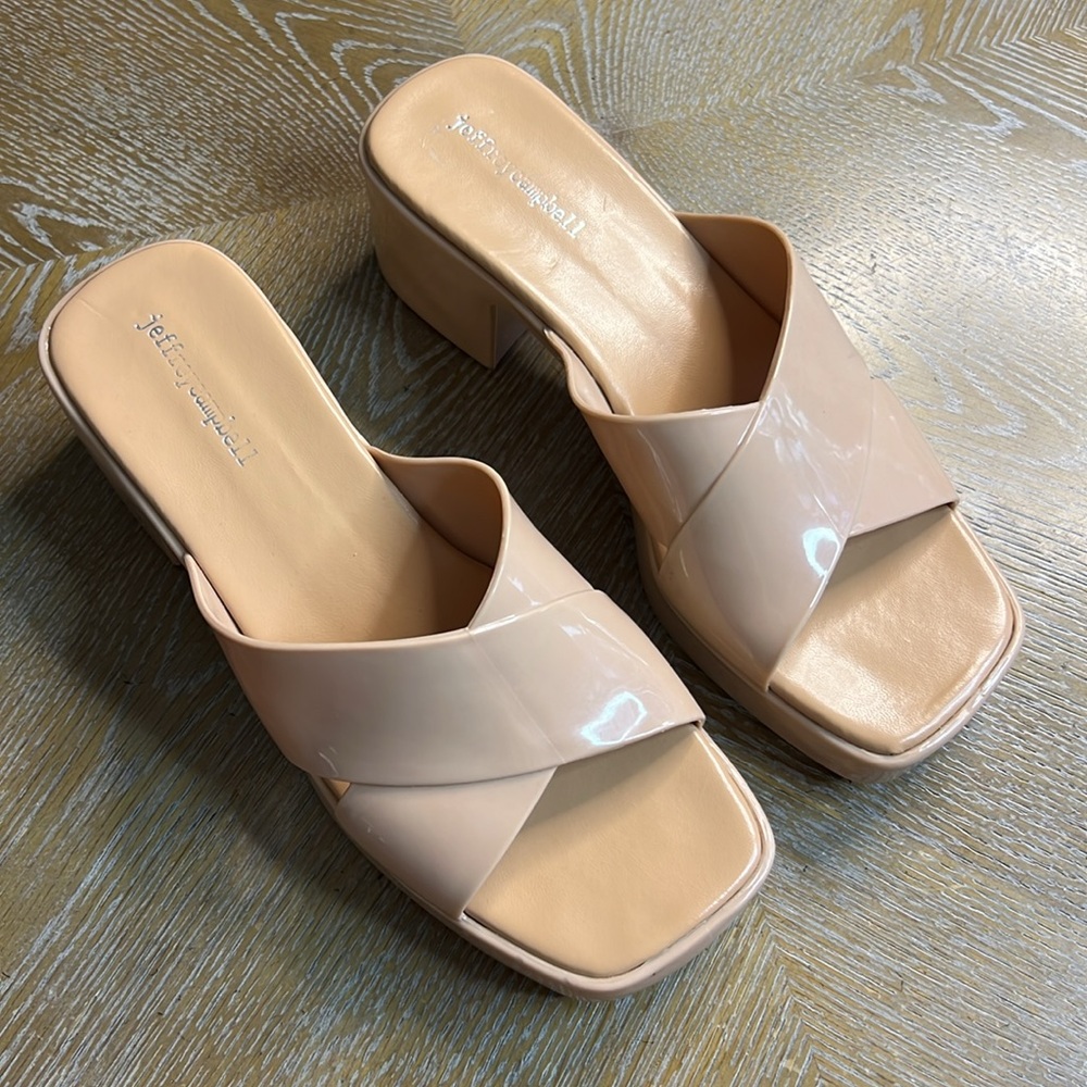 JEFFREY CAMPBELL Bubblegum Jelly Platform Sandals 10